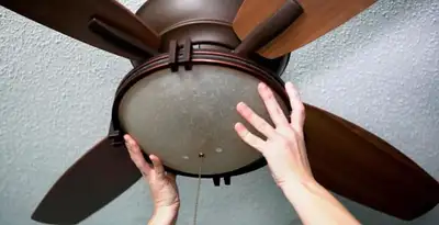 Ceiling fan repair and reinstallation on ceiling mount in Saint Petersburg, FL