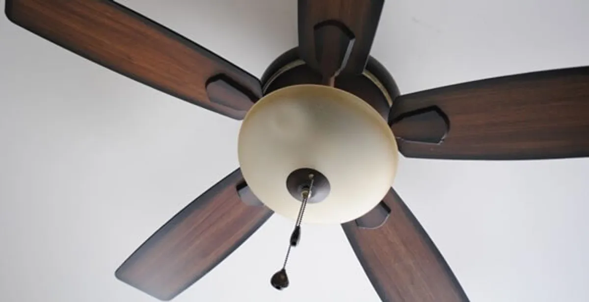 Fully installed ceiling fan with balanced blades and light fixture in Saint Petersburg, FL