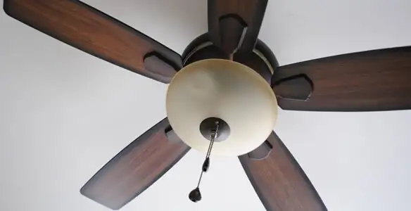 Fully installed ceiling fan with balanced blades and light fixture in Saint Petersburg, FL