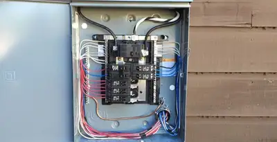 electrical panel upgrade service featuring newly installed electrical panel wired by licensed electricians in Saint Petersburg, FL