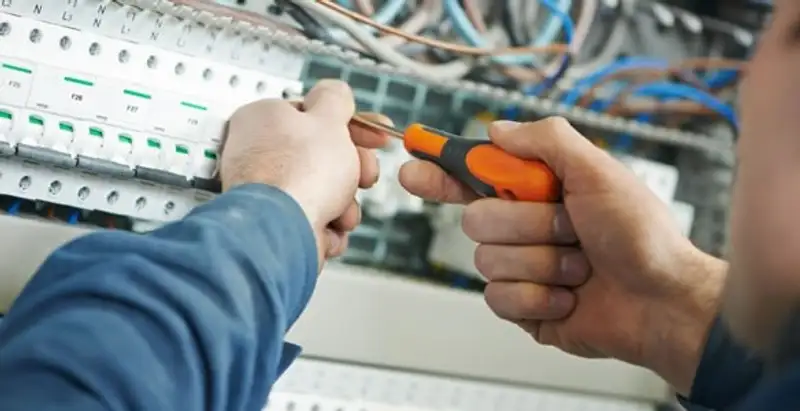 electrical service showing licensed electrician performing electrical panel maintenance and adjustments in Saint Petersburg, FL