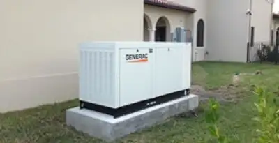 generator installation service showing standby generator professionally installed for residential power backup in Saint Petersburg, FL