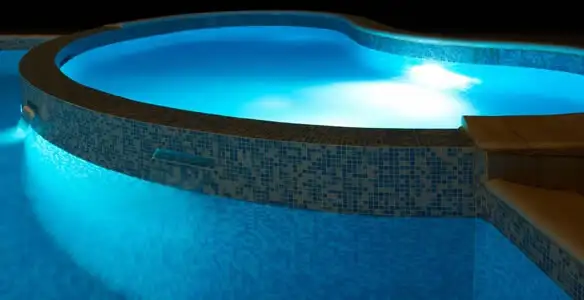 pool light installation and repair services highlighting illuminated pool interior lighting in Saint Petersburg, FL
