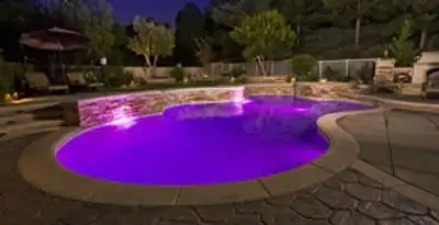 pool light installation and repair services illuminating a residential swimming pool in Saint Petersburg, FL