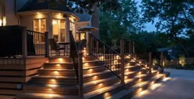 Residential electrician installing outdoor lighting for home safety in Saint Petersburg, FL