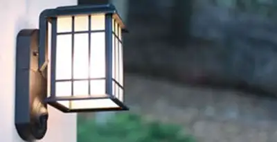security light installation services with professionally mounted exterior wall light in Saint Petersburg, FL